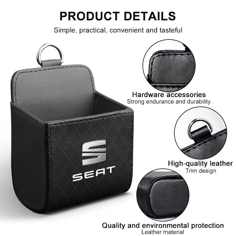 Car Interior Storage Bag Air Outlet Debris Bag Hanging Organizer Box for SEAT Cordoba Alhambra MK3 Leon 5F Ibiza 5 6 MII Altea Toledo 3