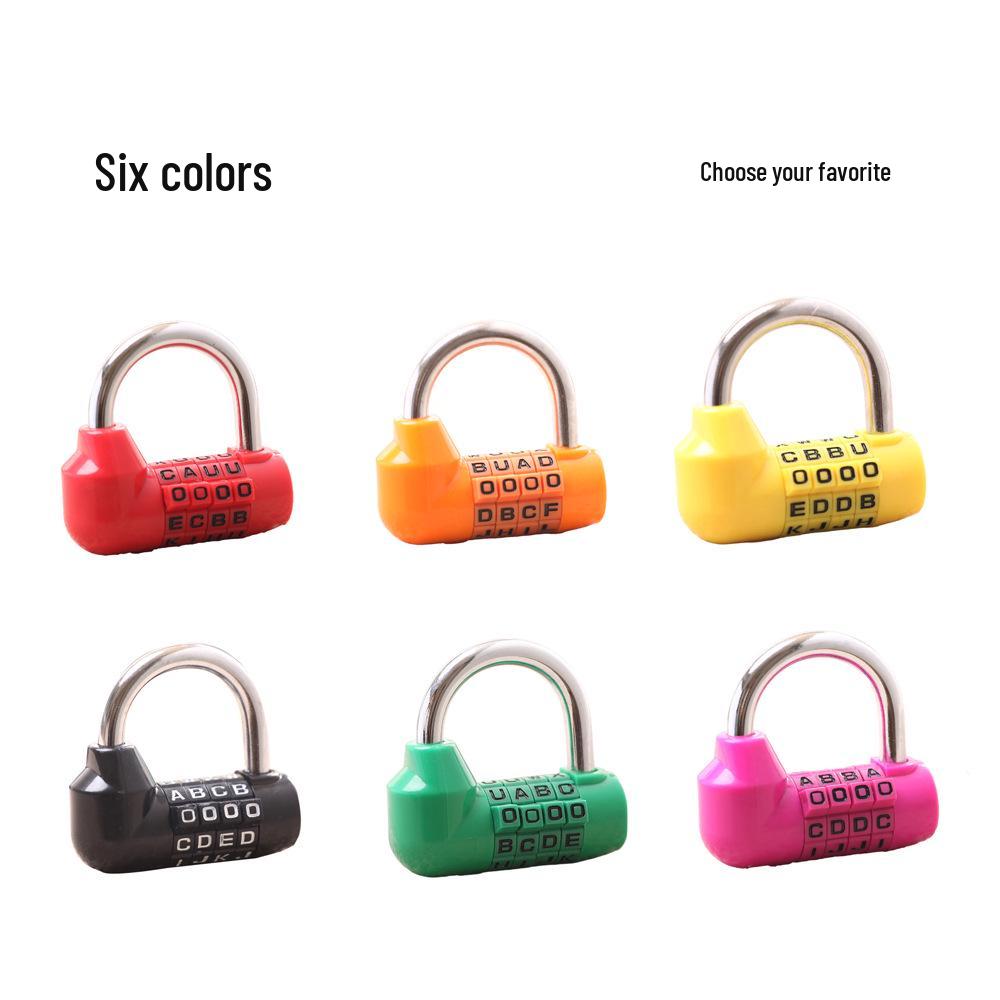 U-Shaped Keyless Combination Lock: Anti-Theft Portable Padlock with English Letter Code for Dormitory Lockers