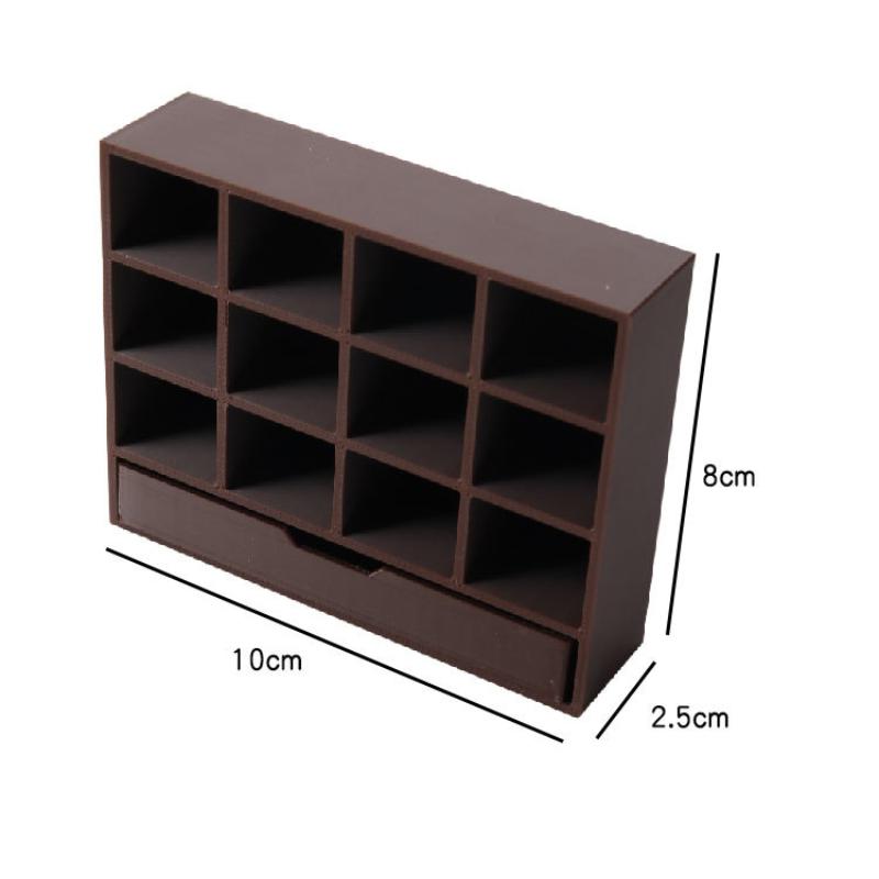 Miniature Dollhouse Furniture - 1/12 Simulation Storage Cabinet; Display Rack Model Accessories