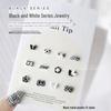 Nail Art Metal Decorations: Black & White Bow, Pearl Butterfly & Camellia Set (5 Pcs)