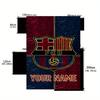 Barcelona Club Customize Text Floor Rug Office Rug Perfect for Entryway Study room Dormitory Decorate room Anti-slip Rug Decorate Offices