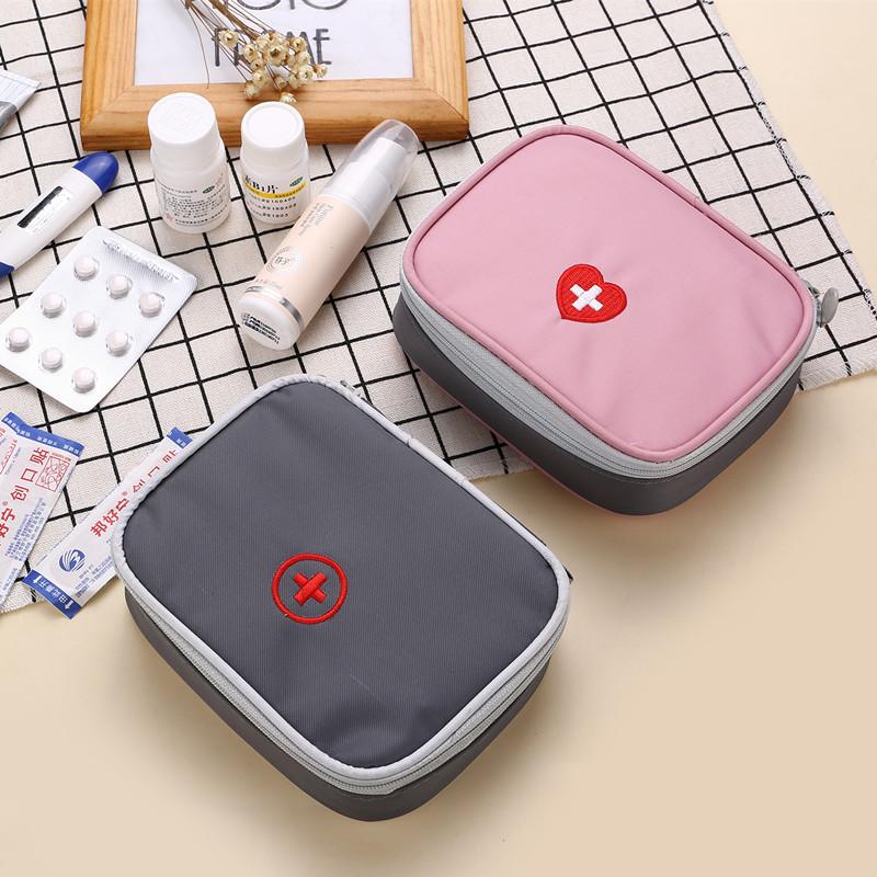 Heart-Shaped Korean Travel First Aid Kit and Medicine Storage Bag