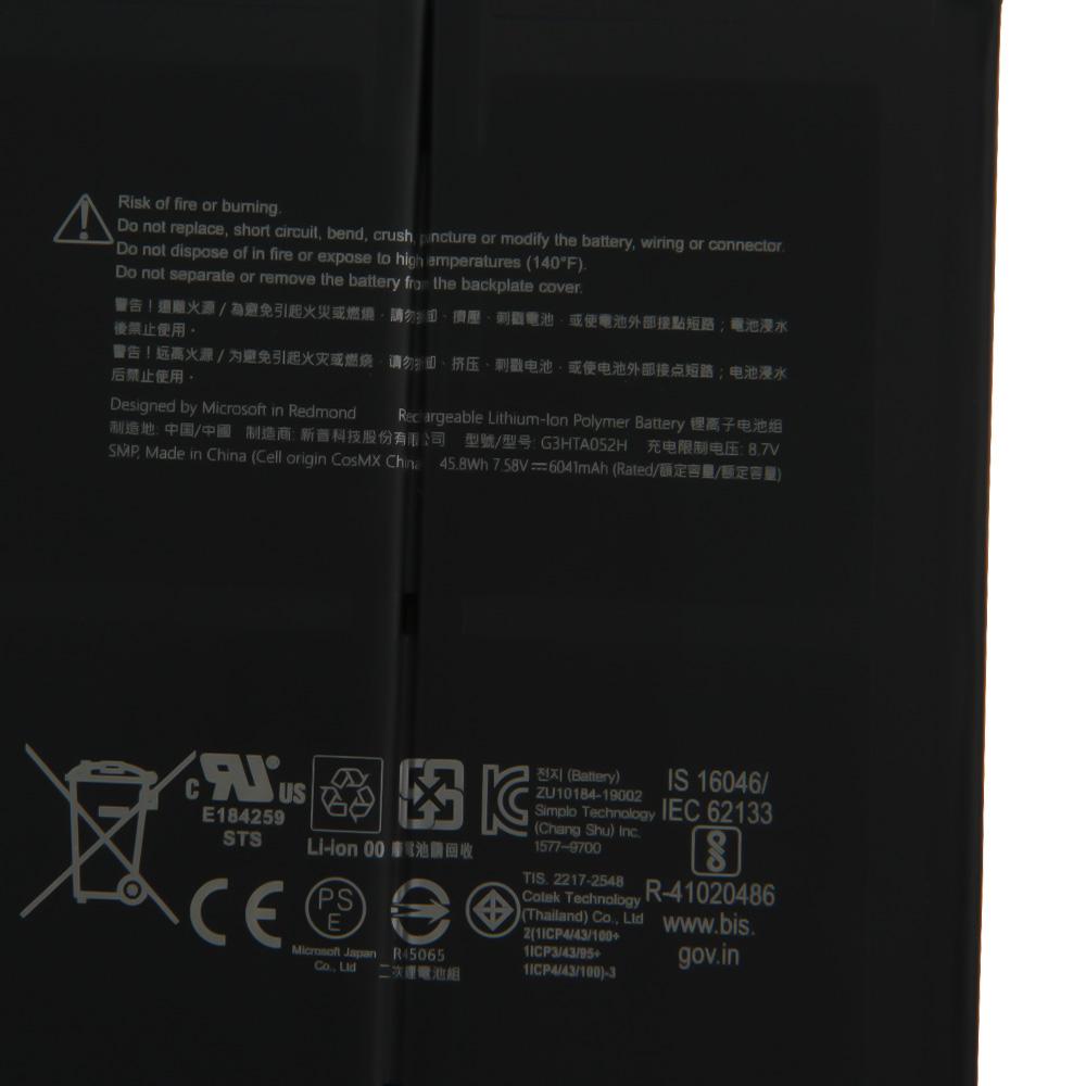 Replacement Laptop Battery G3HTA052H DYNT02 For Microsoft Surface Laptop3 1867 1868 6041mAh with Tools