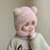 2025 Youngsters's Hat with Scarf and Mask Integrated, Winter Warm Ear Protection Anti-Freeze Plush Beanie, Cute Pullover Hat Fits Ages 3-8 Years Old