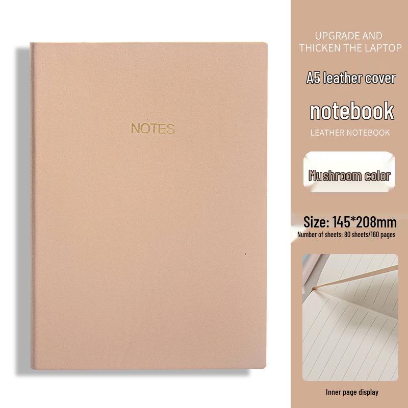 A5 Morandi Colors Leather Business & Student Notebook