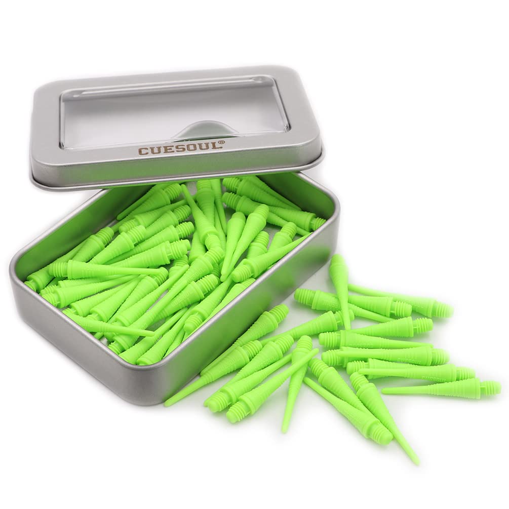 

CUESOUL 2BA Soft Tip Dart Points Pack of 100 (CSSTP012-Light green)