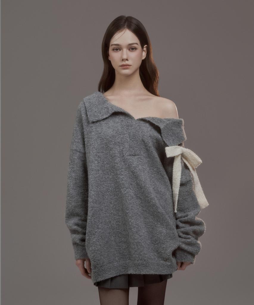 Mausolleum Betty Ribbon Knit - Gray