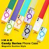 IMAK For iPhone 16 Case Compatible with MagSafe Candy Color Anti Drop TPU+PET Back Cover