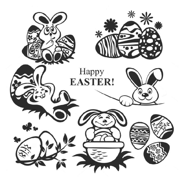 Easter Silicone Stamp Decorative Transparent Stamp Seal for DIY Greeting Cards 1