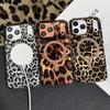 For iPhone 17 Pro Max Case Compatible with MagSafe IMD Leopard Print TPU PC Phone Cover