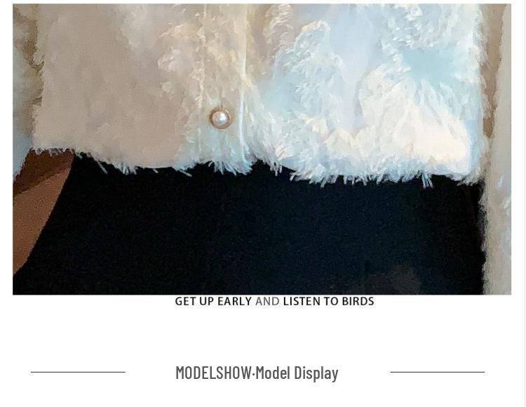 2025 Autumn Velvet Lace Stand Collar Shirt for Women