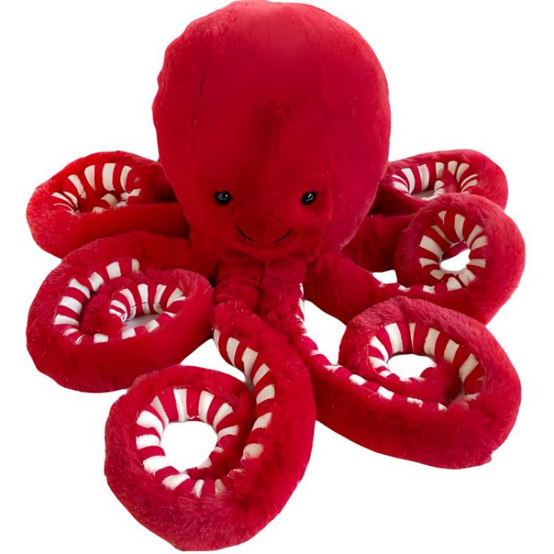 Jellycat Ocean Series Red Octopus Cute Doll Plush Figure Sitting Height 27cm/47cm Height