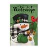 Christmas Snowman Garden Flag 12x18 Inch Double Sided for Courtyard Outdoor Welcome Flag Decoration (Excluding Flagpole)