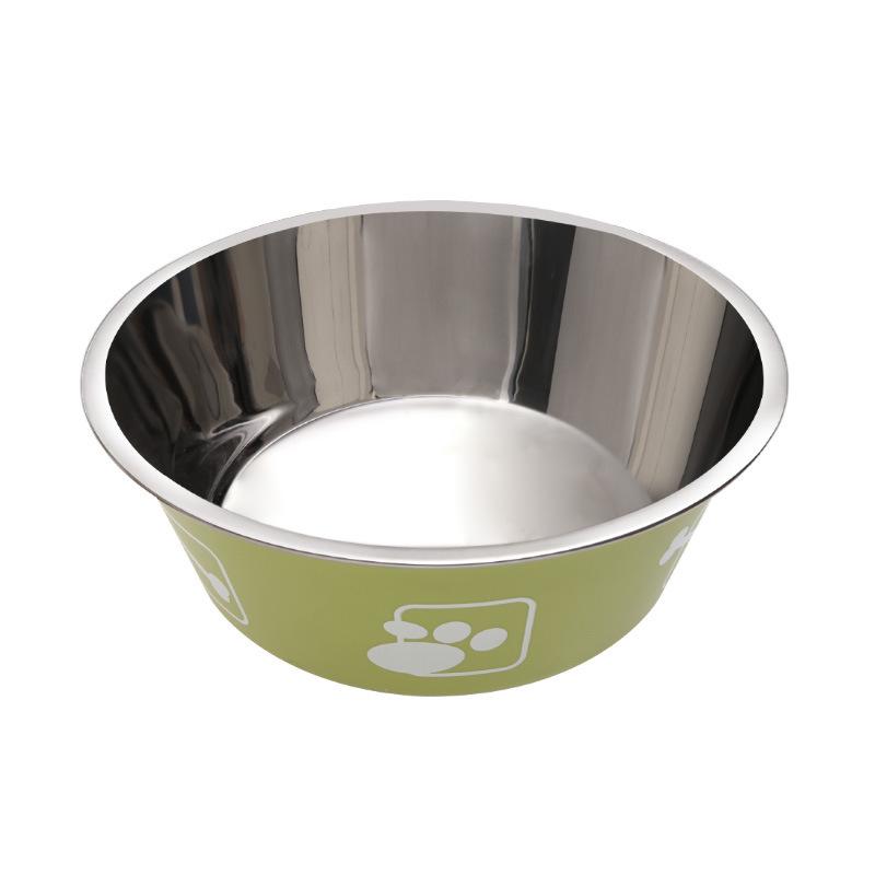 Durable Anti-Tip Stainless Steel Double-Layer Dog Bowl