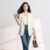 Sancai 2026 Spring Loose Fit 3/4 Sleeve Blazer