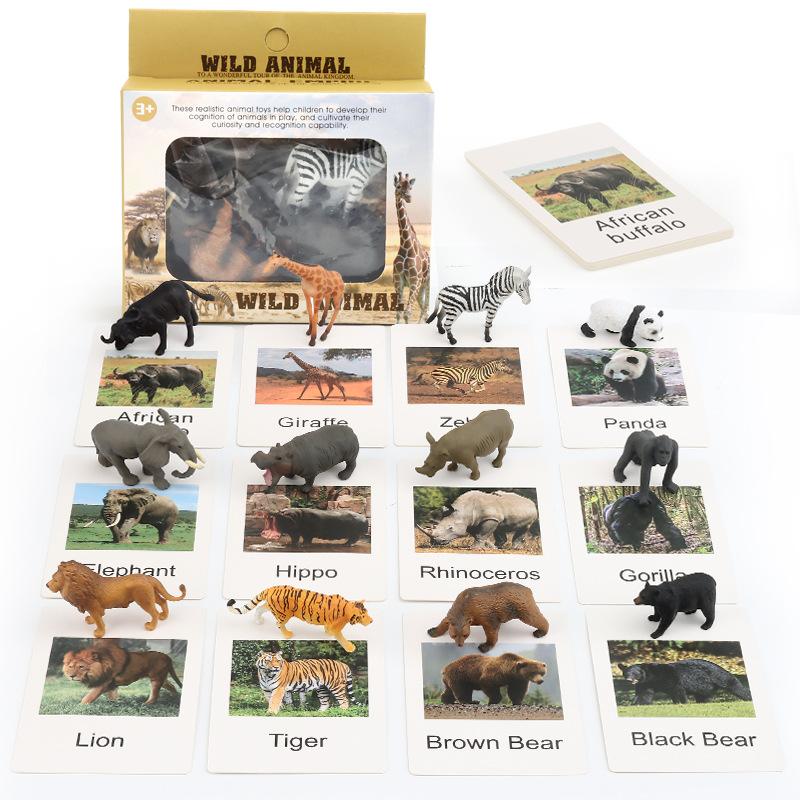 Model Educational Kid Dinosaur Ocean Animal Figures Biology English Flash Cards Matching Game Sensory Montessori Baby Toy