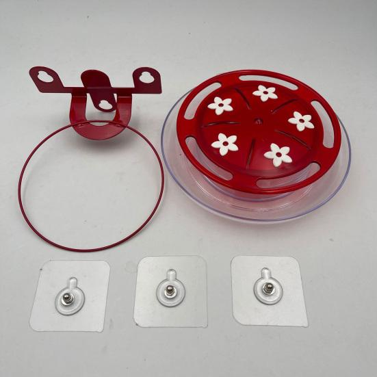 Okenní krmítko pro kolibříky se silnými přísavkami, snadno se čistí a doplňuje, nepropustné plastové krmítko pro ptáky s 5 krmnými otvory pro milovníky ptáků