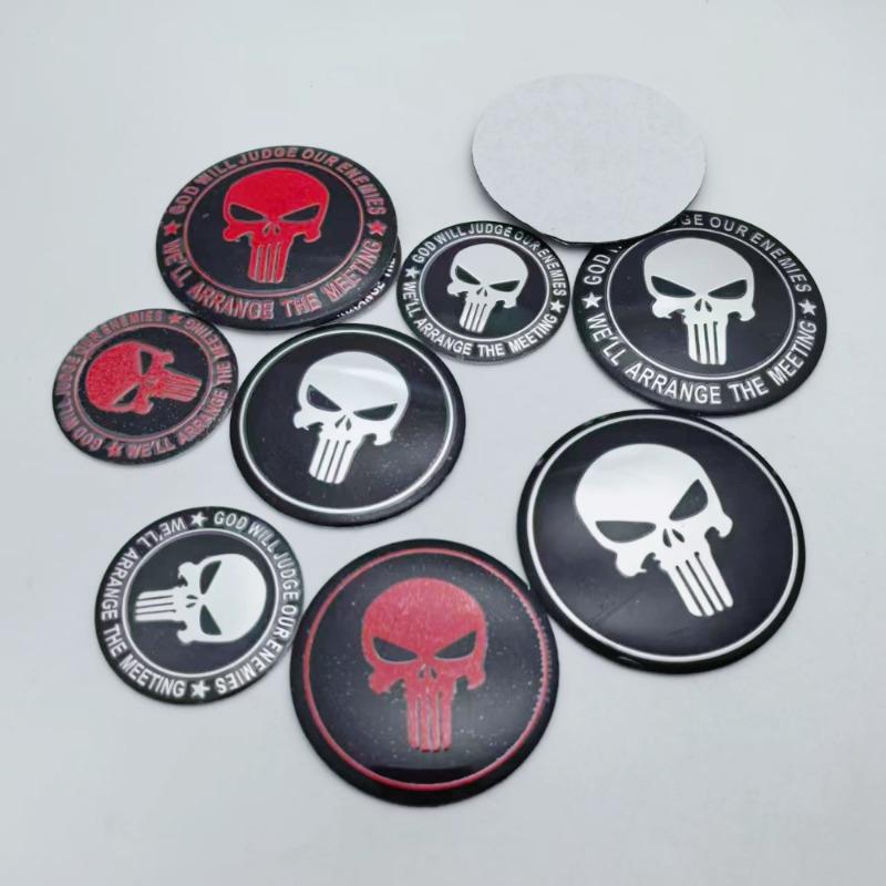 4pcs 45mm 56mm 65mm Skull Logo Emblem Car Stickers Accessories for Car Wheel Center Caps Hub Cap Rim Dust Cover Badge Replace