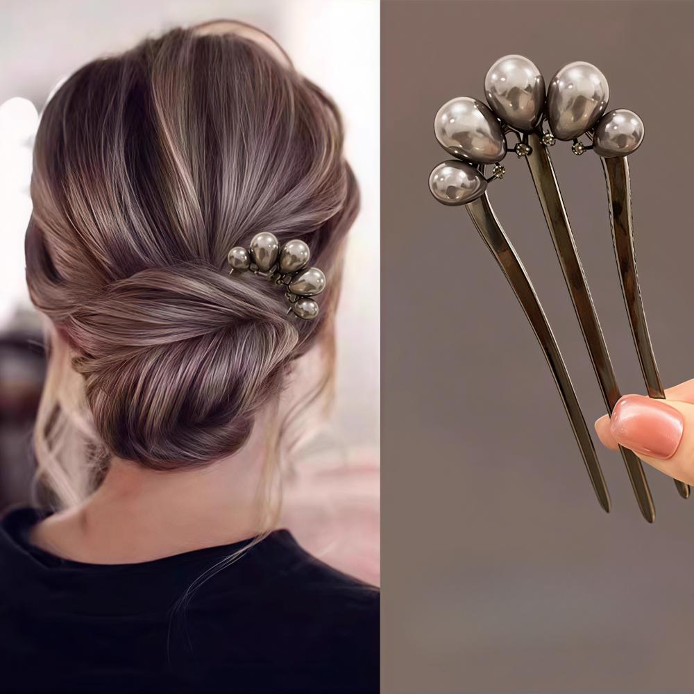 

Luxury Pearl Hairpins For Women U-shaped Thick Metal Hair Clip Pins Women Girls Hair Sticks Hair Styling Tools Accessories Gifts