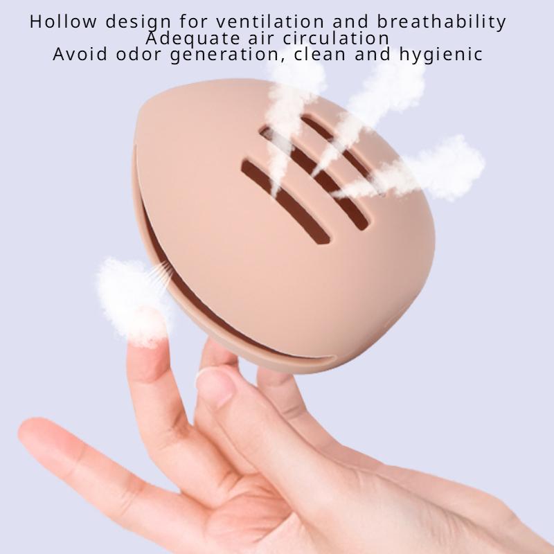 Sponge Makeup Ecofriendly Holder 1pcs Silicone Multihole Storage Case Travel Protable Cosmetic Puff Holder Box