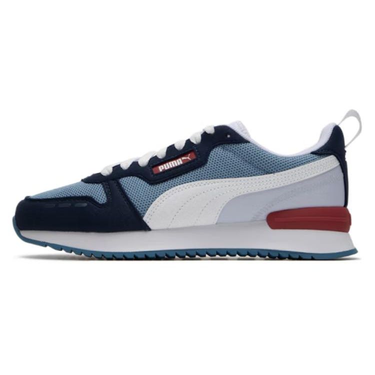 

Puma R78 Сетчатая ткань Синтетическая кожа Удобные Универсальные Прочные Дышащие Низкие Повседневные кроссовки Унисекс кроссовки Синий Белый 393910-09 35.5