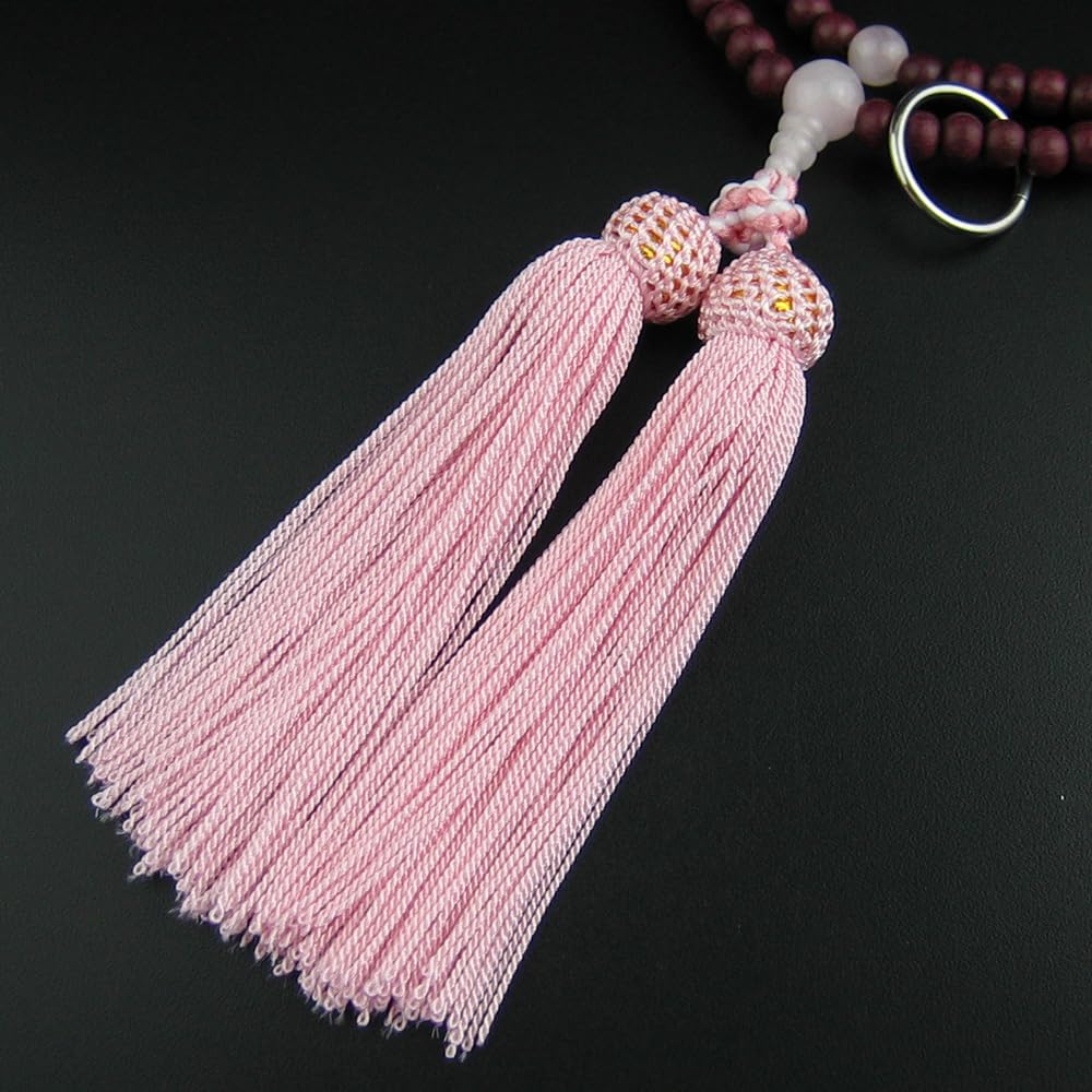 Myorenka Soto Zen Buddhist Prayer Beads For Formal Prayer Purple Crimson Crystal 8 Bead Bag Prayer Zen Buddhist Natural Memorial Memorial Service