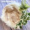 Bunny Ear Hat and Knitted Overalls for Newborn and Monthly Photoshoots [NANA's Shop] Photoshoots, Bonnet, (Gray)