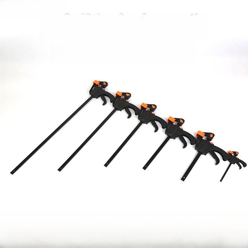 Two-Way Quick-Release Woodworking F-Clamp, Nylon Trigger Type for Board Fixing