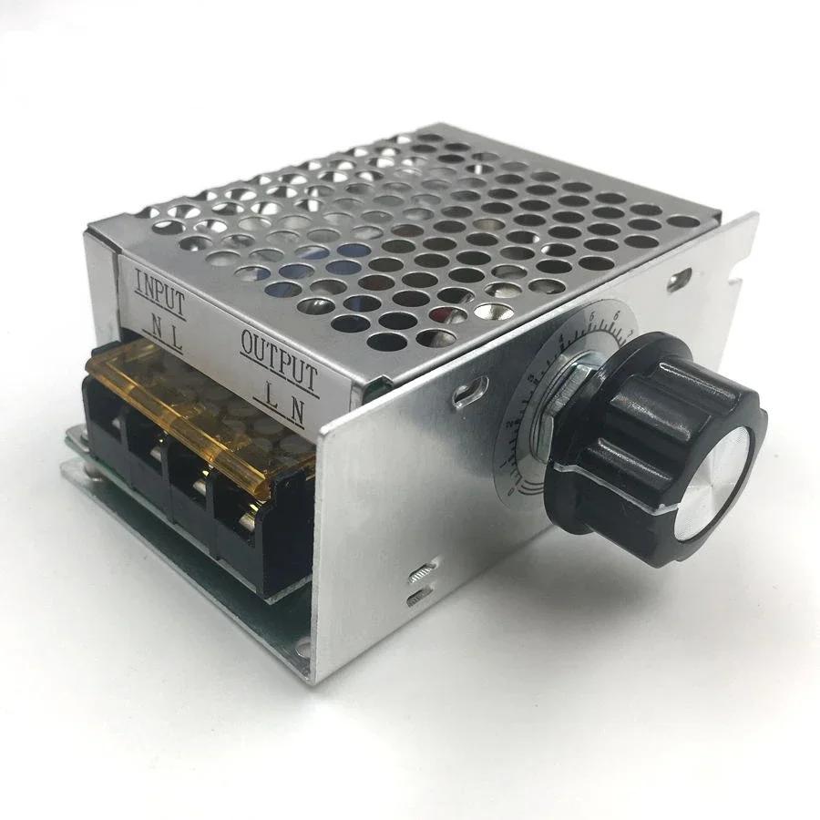 1PCS 4000W AC 220V SCR Adjustable Motor Speed Controller Control Dimming Dimmers Voltage Regulator High-power