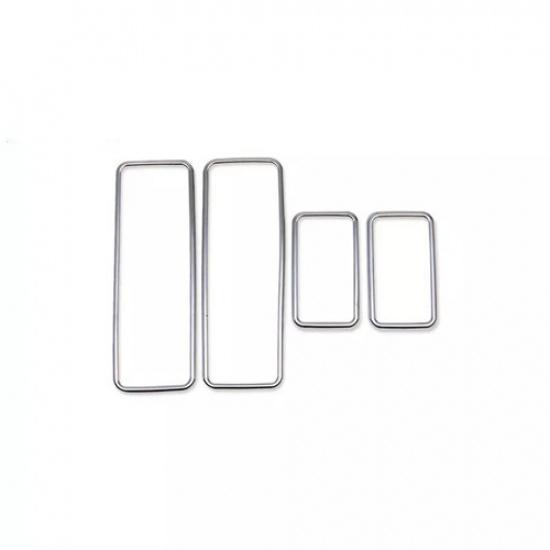 For Discovery Sport 2015- Matte Silver Window Door Lock Control Switch Trim