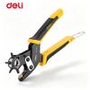 Deli Heavy Duty Leather Hole Punch Pliers, 6 Size Belt Hole Puncher for Watch Strap Bag Wallet DIY Craft Tools