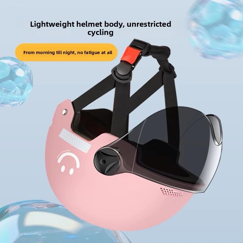 Electric Battery Car Helmet Women's Summer Sun Protection Breathable Hard Hat Motorcycle Riding Helmet Four Seasons Half Helmet