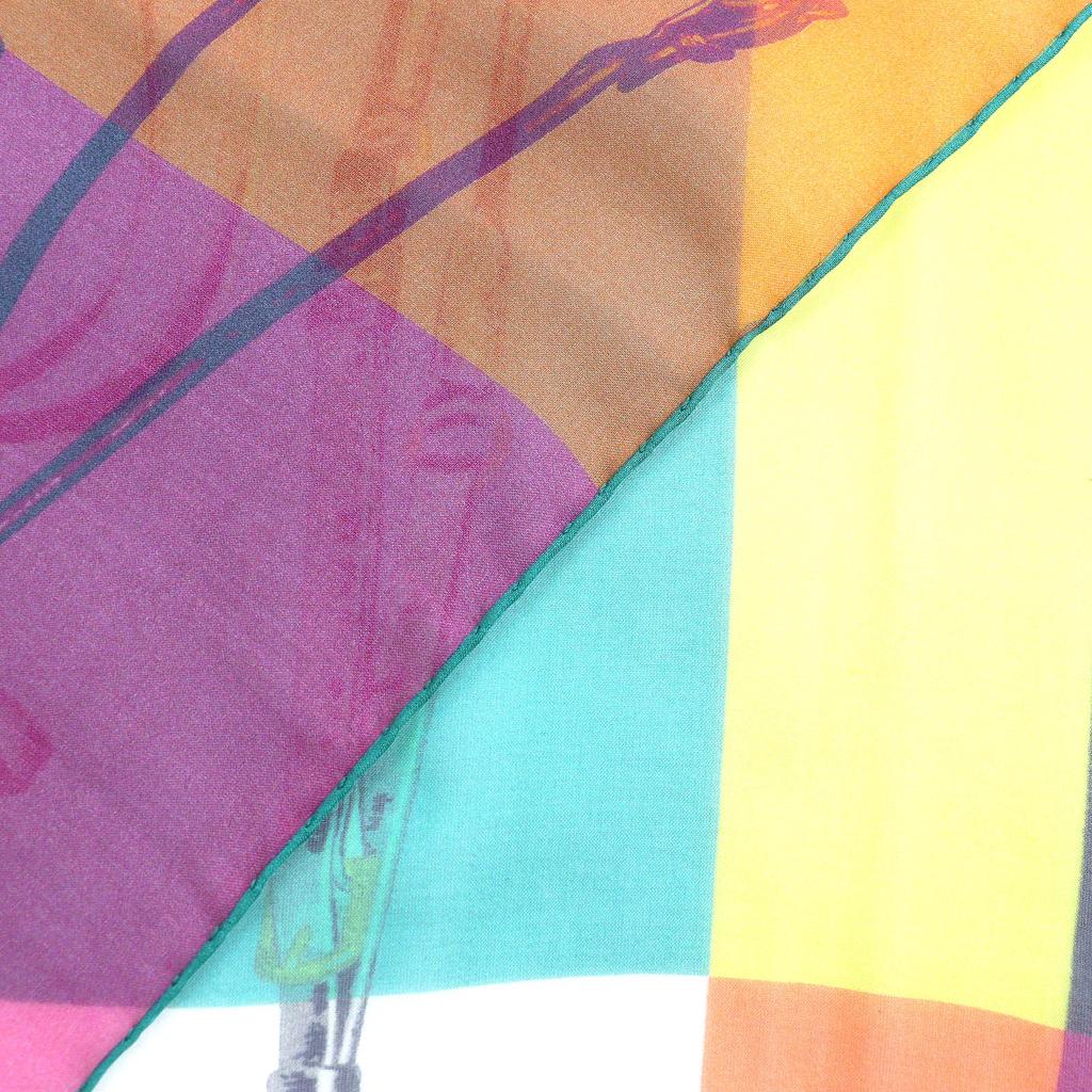 Great HERMES scarf Brides Rebelles Horse Tackle Rebellion Carr 140 Large Shawl silk Used