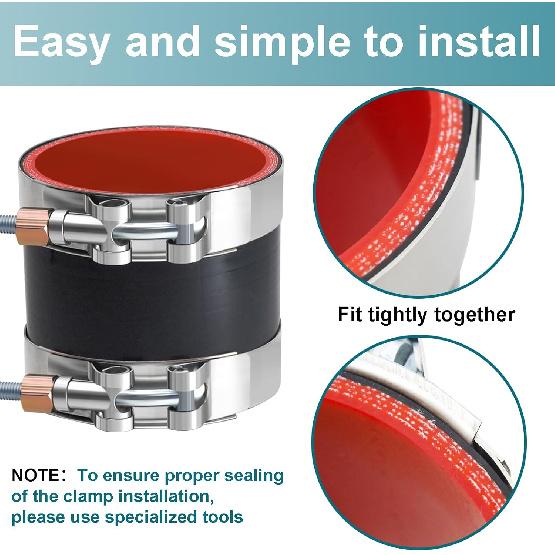 Straight ID 4" Silicone Hose Coupler, Reinforced 4-Layer Wall 5MM With 2PCS T-Bolt Clamps For Cold Air Intake, Turbo, Intercooler