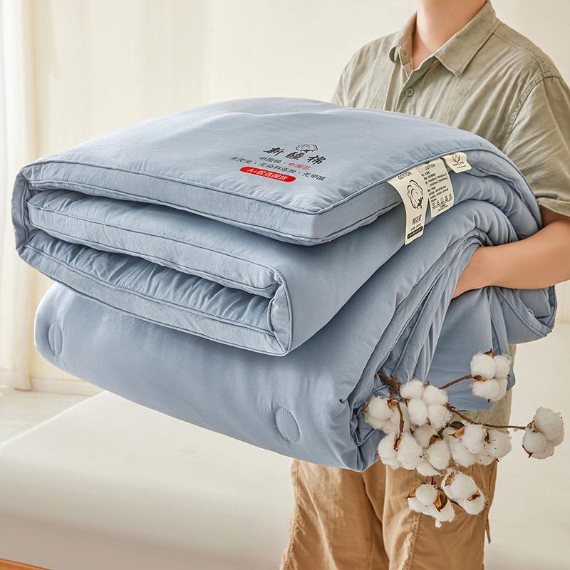 100% Xinjiang Cotton 3D Winter Quilt: Thick, Pure Cotton, All-Season Comfort