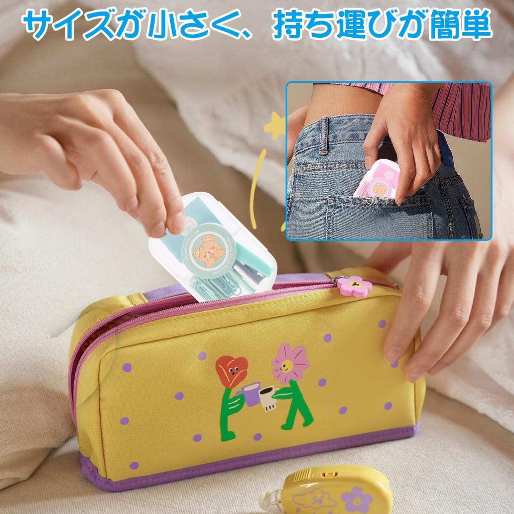 Doyime Mini Stapler Kit Handheld Cute Student Includes 10mm Staples and Paper Portable Office Supplies (3-Pack) - Small, Stapler, Stapler, Clips,