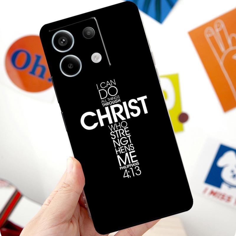 Christ Jesus Bible Verse Cross Funda For Xiaomi Redmi Note 11 10 12 13 14 Pro 10S 11S 12S Case For Redmi 15 10C 13C 12C 14C