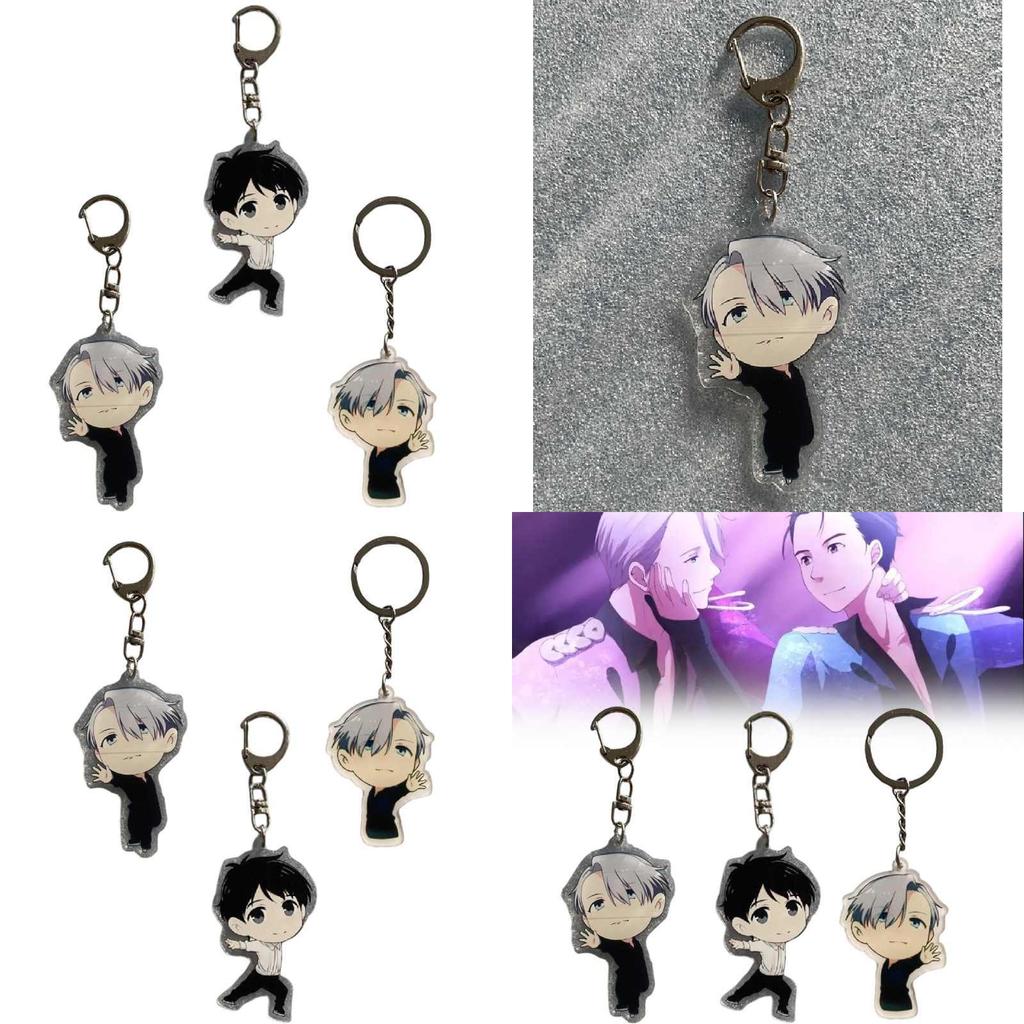 Iyur On Ice Katsuki Yuri Victor Nikiforov Acrylic Keychain Collectible Anime Character Accessories For Fans