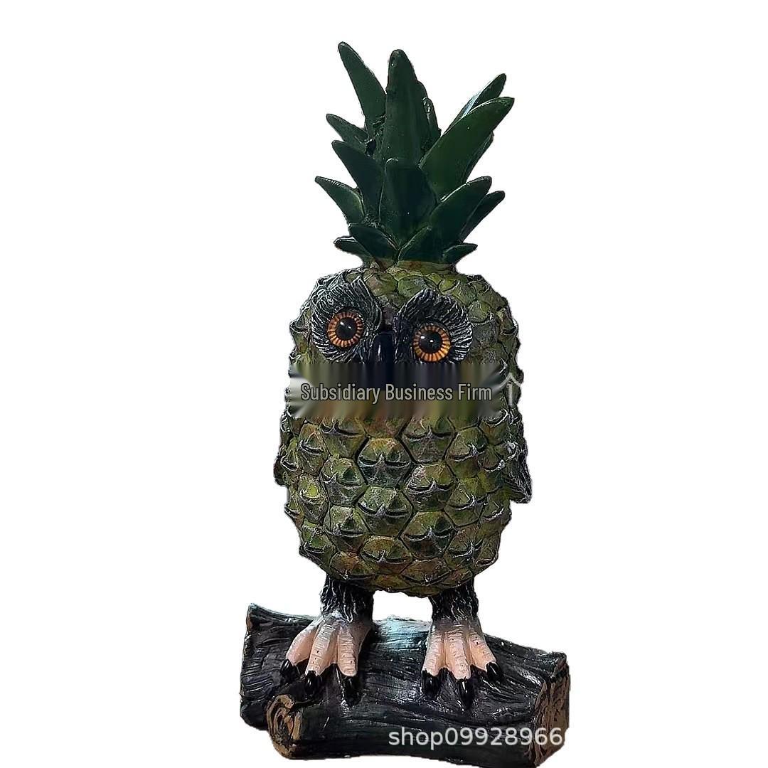 

Cross-Border Pineapple Owl Resin Statues for Courtyard and Home Decor