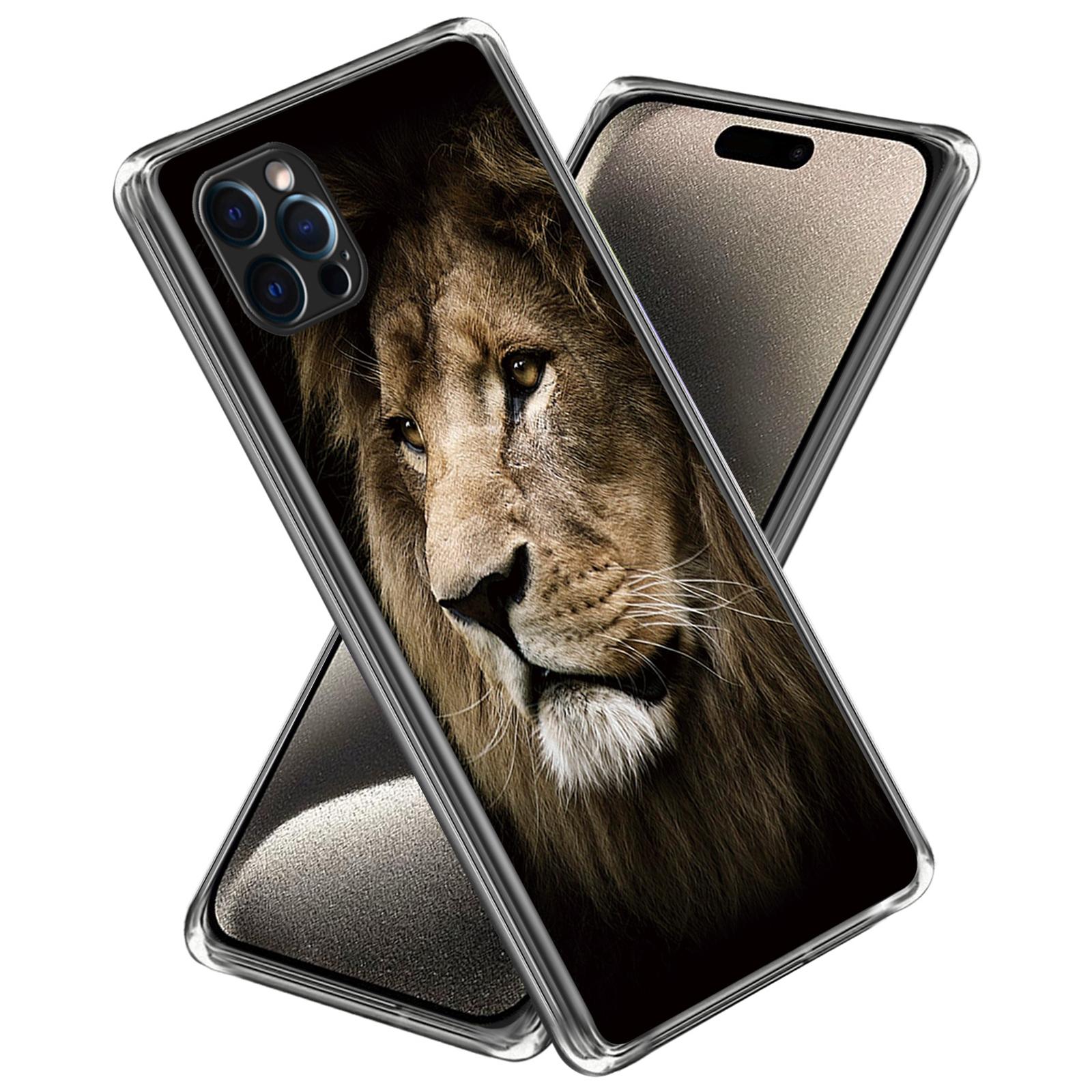 

Для iPhone 16 Pro Чехол с рисунком Печатный Противоударный ТПУ Чехол для телефона Lion