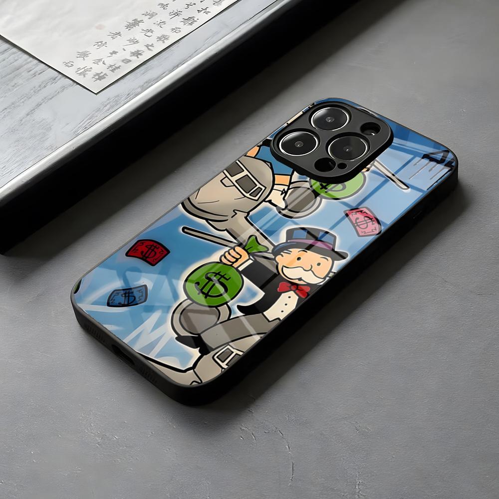 Cartoon Richie Rich Phone Case Glass For IPhone 16 15 Suitable For 58-68 14 Pro Max 13 12 Mini 11 X XS XR 8 Plus For Samsung S 2