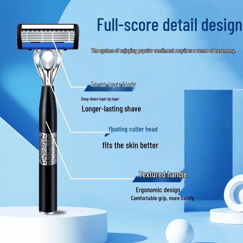 Jiazhikou Retro 7-Blade Manual Shaver Kit