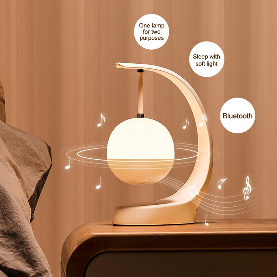 Wireless Buletooth Speaker Smart Night Light Colorful Led Music Lamp With Speaker Touch Control Portable For Bedroom Decoration USB AUX
