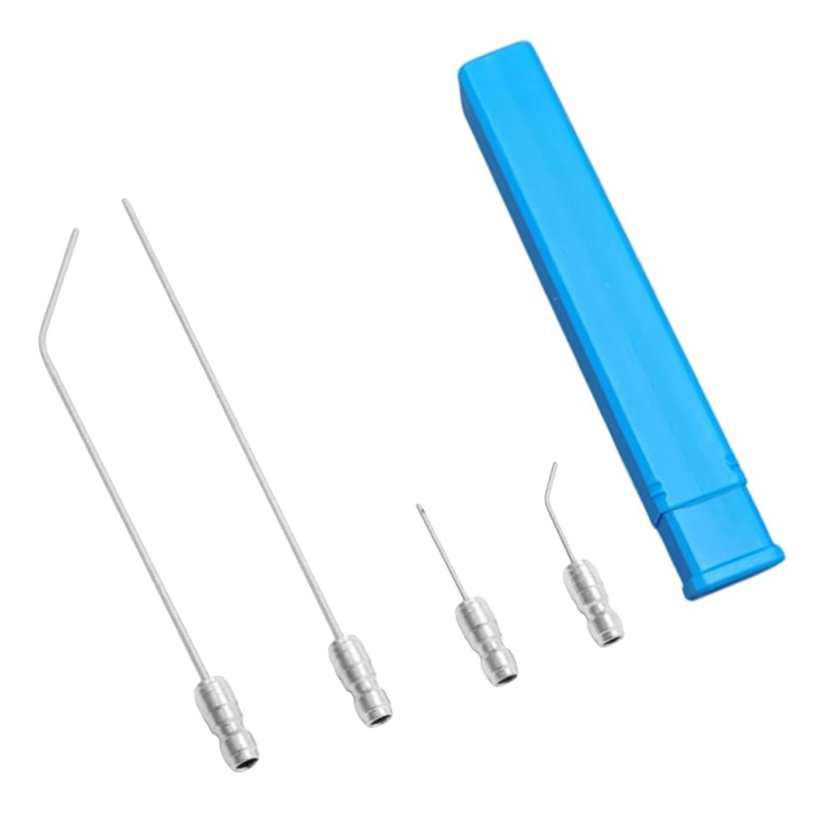 High Pressure Washer Nozzle Kit Reusable Stainless Steel Flush Wand Machine Flush Cleaning Needle Kit for Appliance Cleaning синий