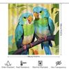 Tropical Paradise Bird Shower Curtain for Home Decor  Vibrant Colors and Cute Design Waterproof Polyester Fabric Non-Toxic