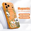 Case For iPhone 17 Pro Max INS White Flower Plants Pattern Magnetic For Magsafe Hybrid Slim Matte Cover For iPhone 16 15 14 13 Pro Max