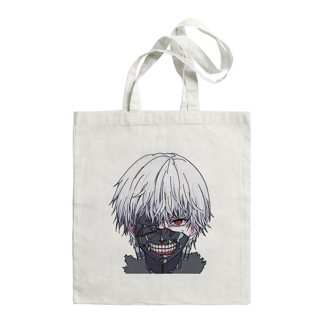 Japan Anime Kaneki Ken Tokyo Ghoul Canva Bag Harajuku Gothic Style Shopper Large Capacity Women Bag Shoulder Bag Vintage HandBag