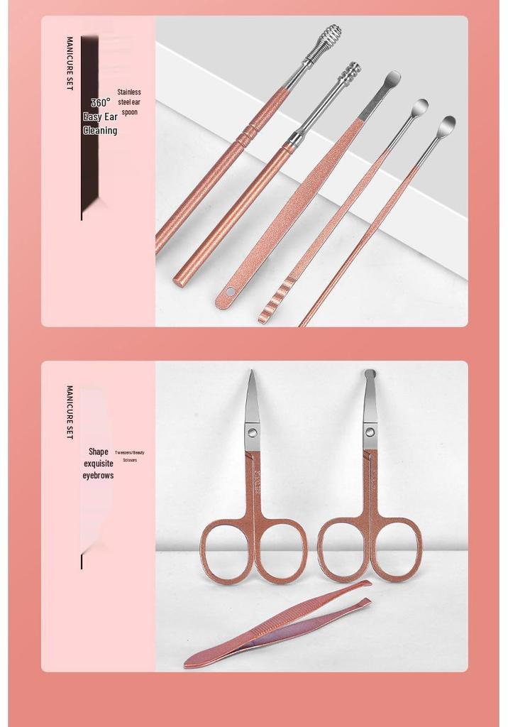30-Piece Stainless Steel Manicure & Nail Clipper Set