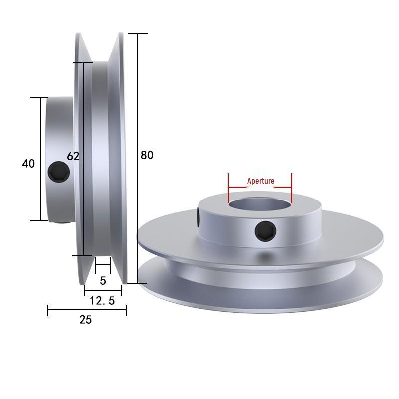 A-Type Aluminum Alloy Single Groove V-Belt Pulley for Motor Spindle Transmission
