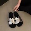 Wind advanced sense~ slippers summer wear new flat-bottomed beach vacation word